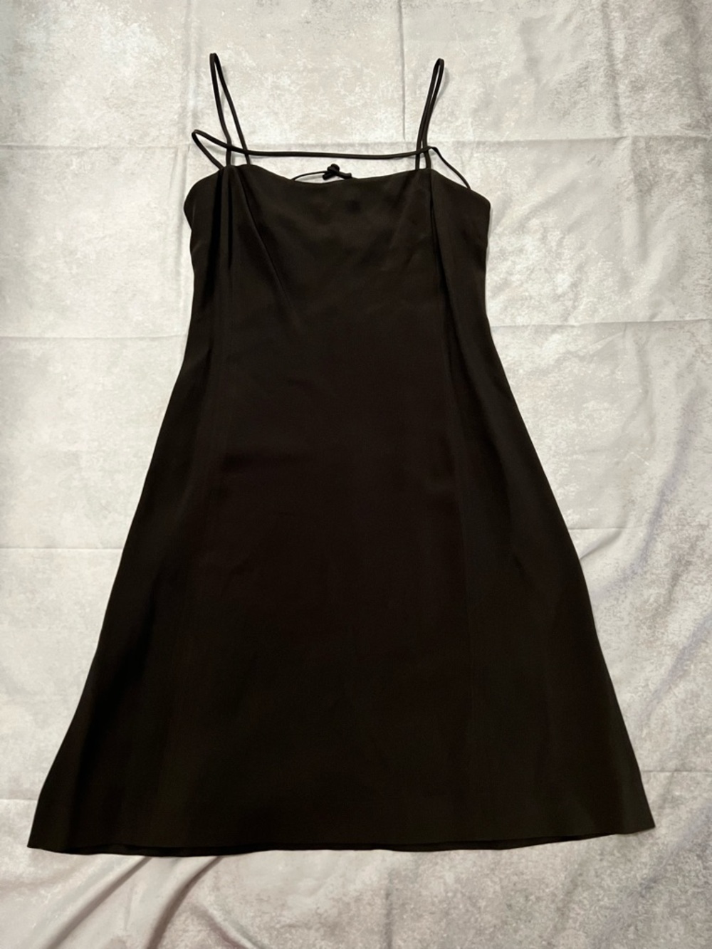 Emporio Armani Black Double-Strap Slip Dress